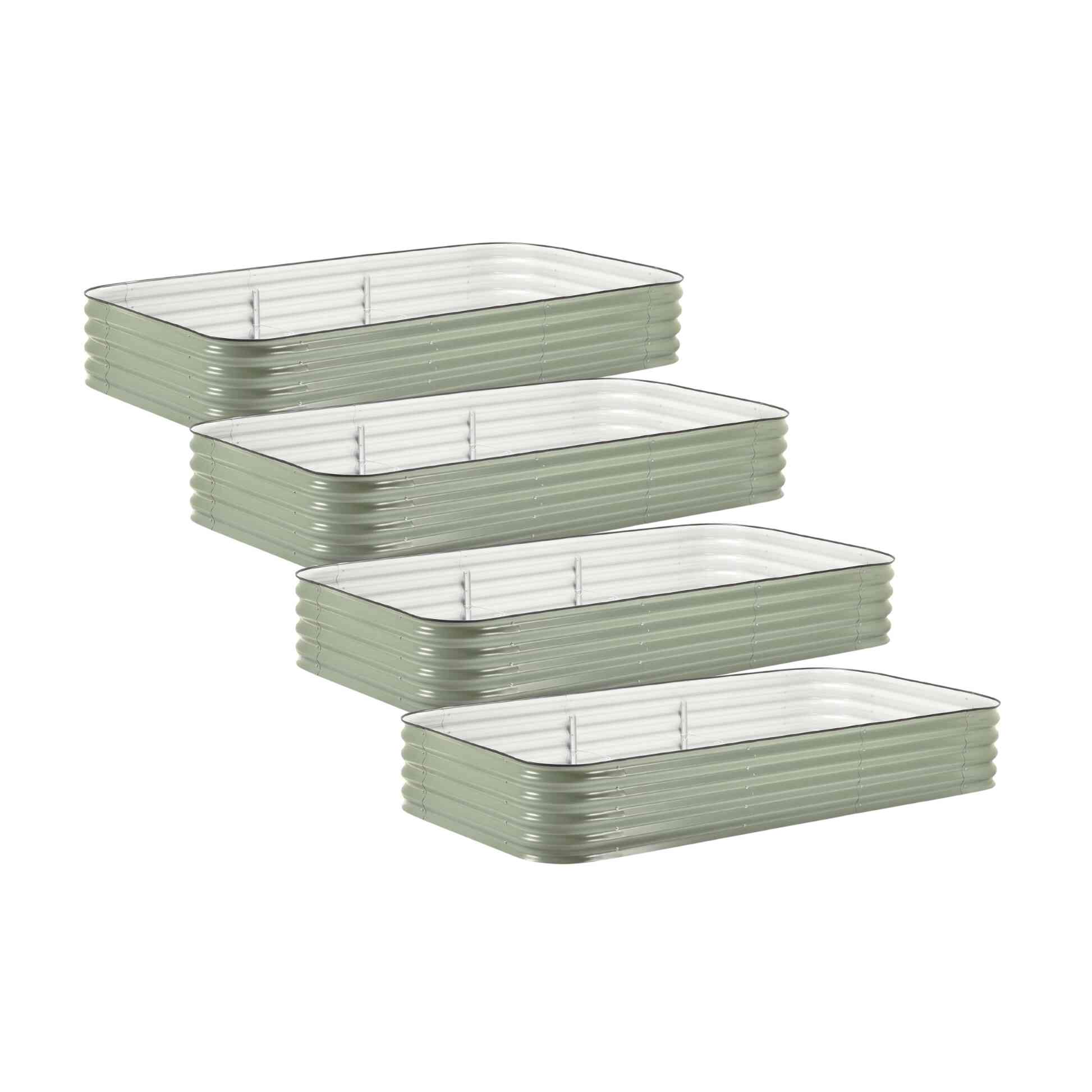 4-Pack Large Modular Metal Raised Garden Bed Kit - 15” Tall - Image 4
