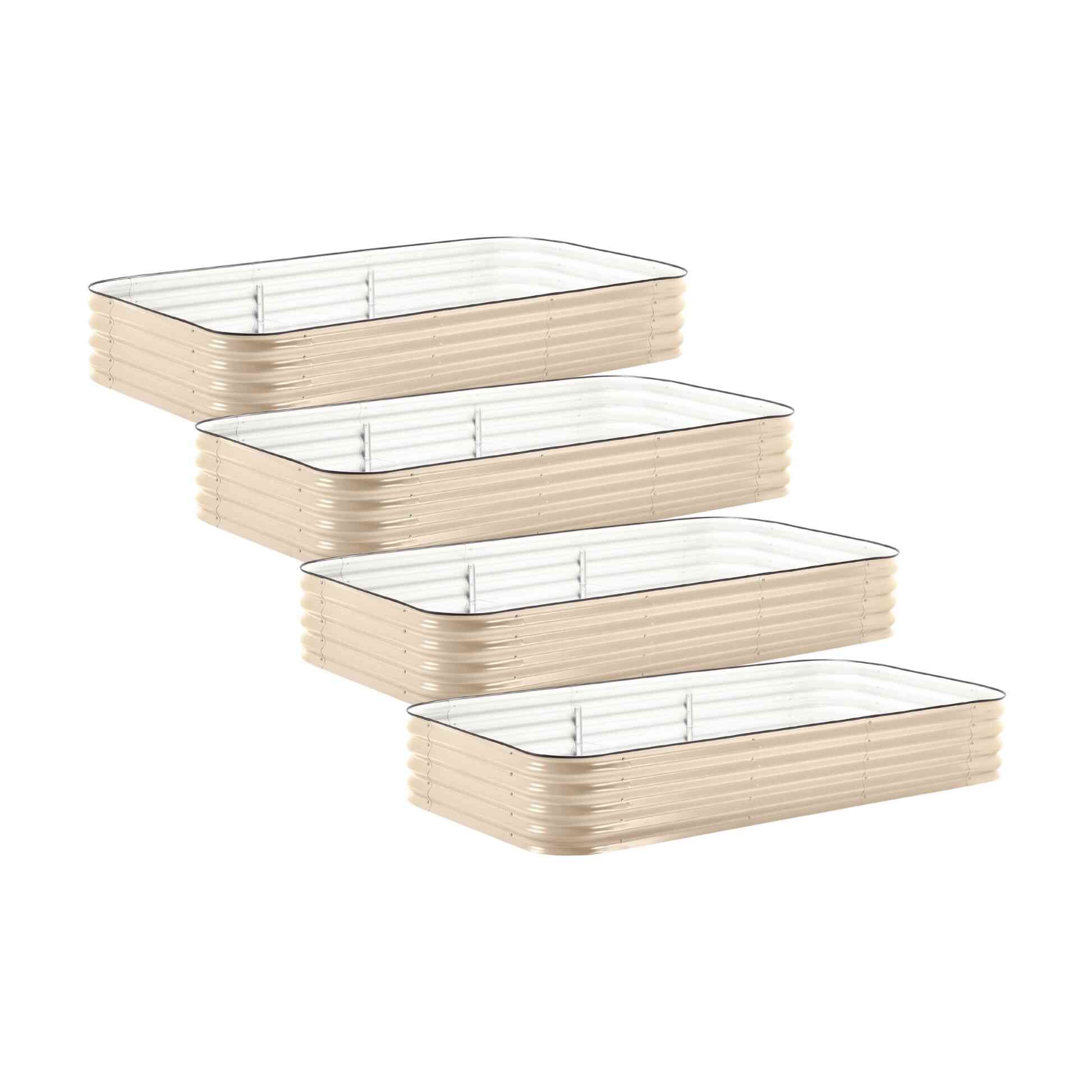 4-Pack Large Modular Metal Raised Garden Bed Kit - 15” Tall - Image 5